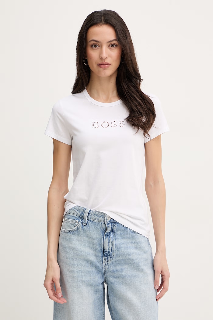 BOSS тениска basic дамска от памук Eventsa11 стандартна бял 50562055
