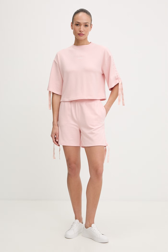 HUGO šortky lounge dámske CASUAL_Shorts 50561063 ružová SS26
