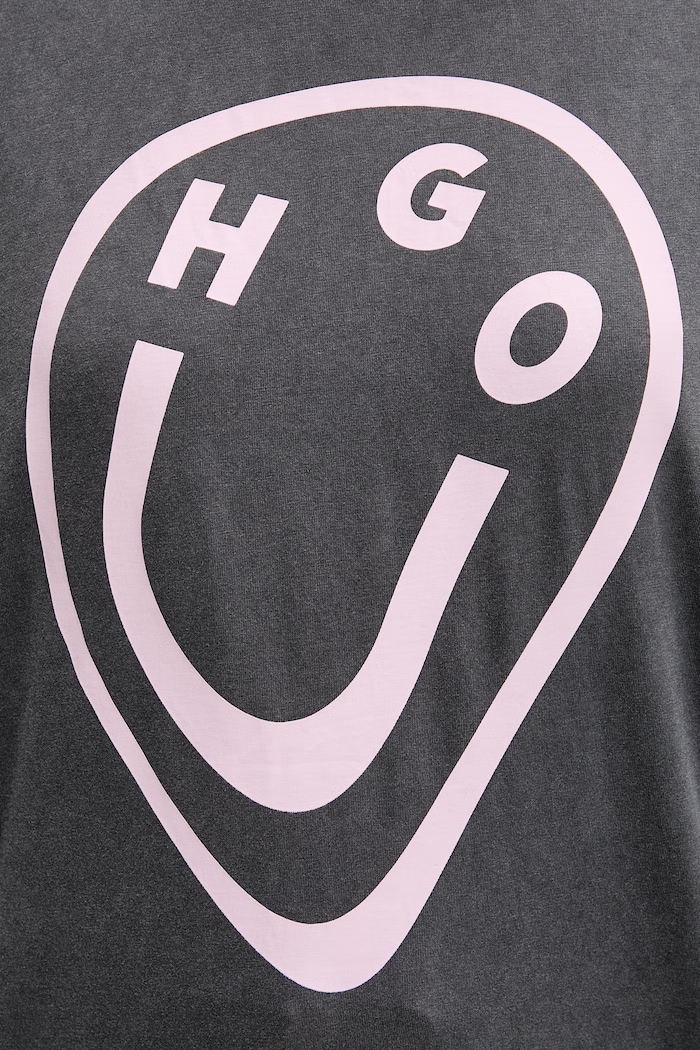 HUGO Blue футболка жіноча бавовняна Oversized_Tee_B 50560783 сірий