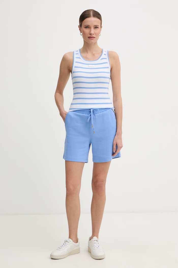 Joop! top pentru femei din bumbac cu elastan 30102180 albastru SS26