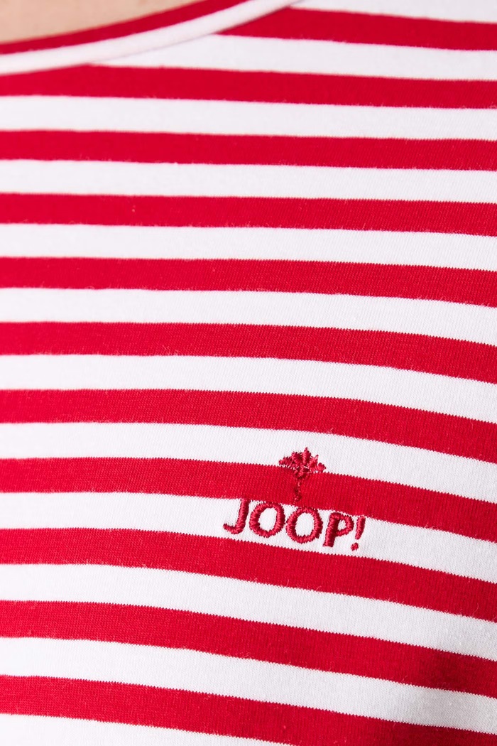 Joop! T-shirt damski bawełniany z elastanem 30102430 czerwony