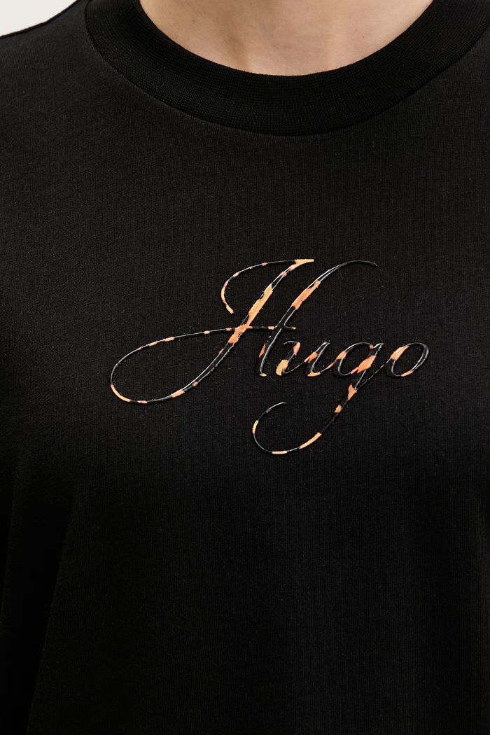 HUGO tričko dámske Vintage Tee_23 50560566 čierna