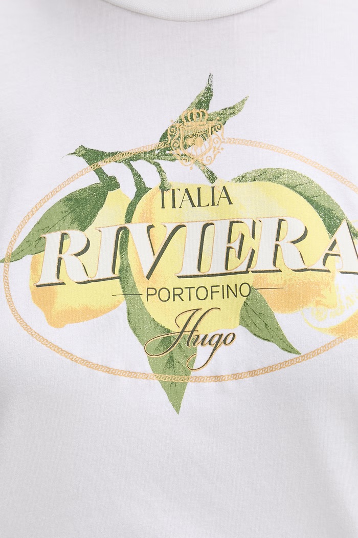 HUGO tričko dámske bavlnené Vintage Tee_24 50561264 biela