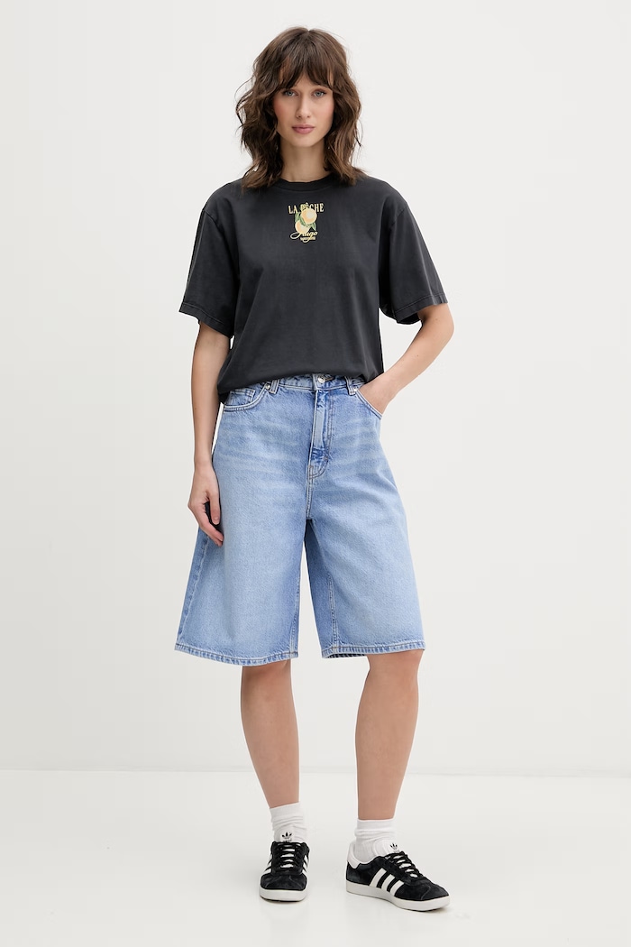 HUGO majica ženska pamučna Vintage Tee_24 50561264 siva SS26