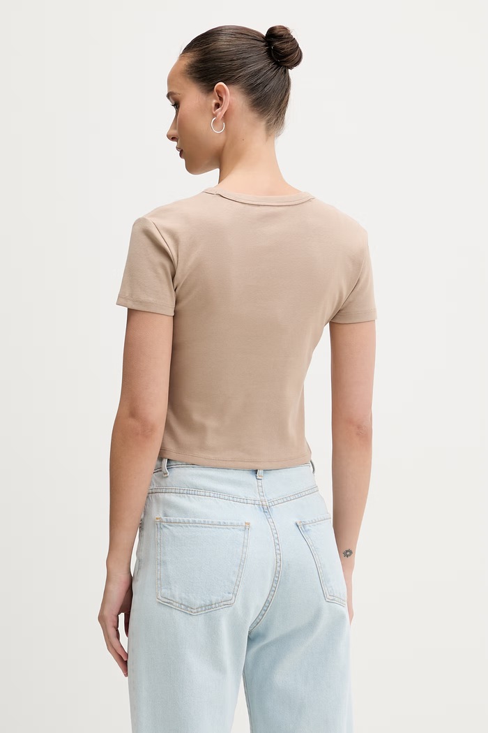 Oblečení HUGO crop top dámský 50568725 béžová