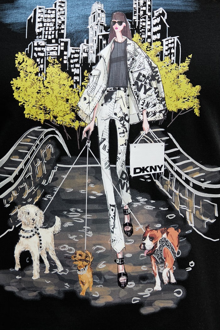 Dkny t-shirt P61M0WNA czarny