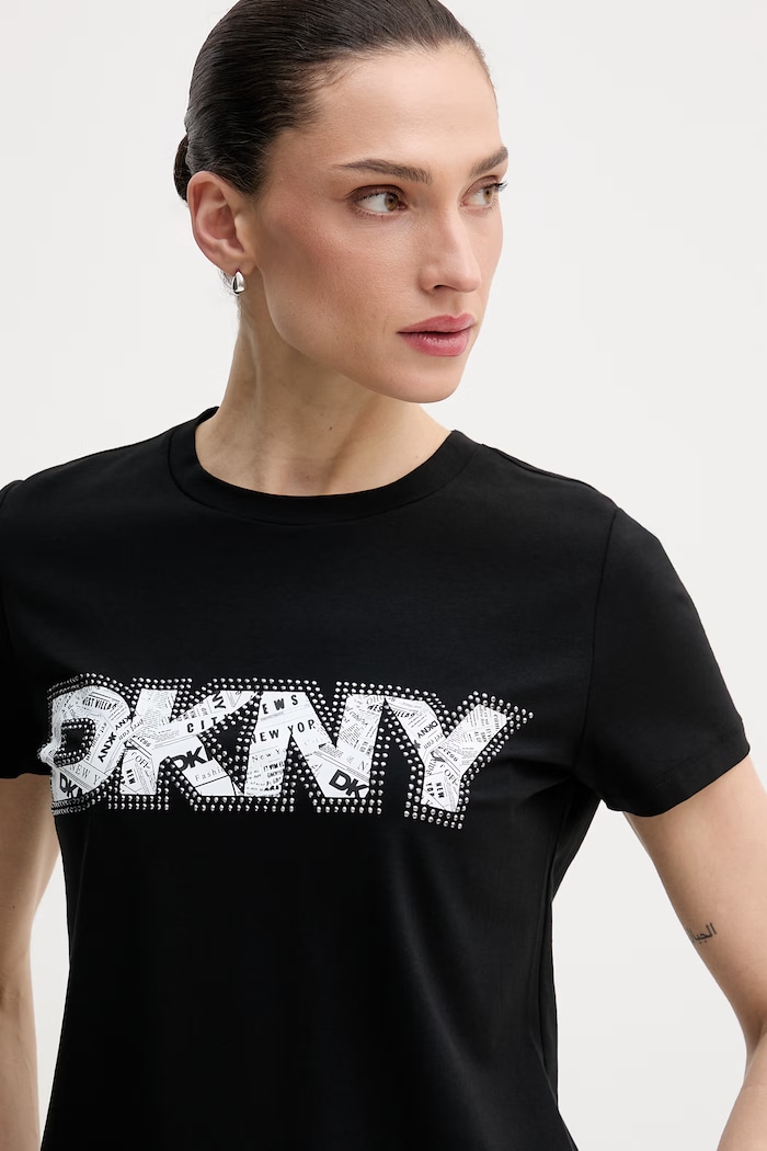 Dkny t-shirt czarny P5RH3WNA