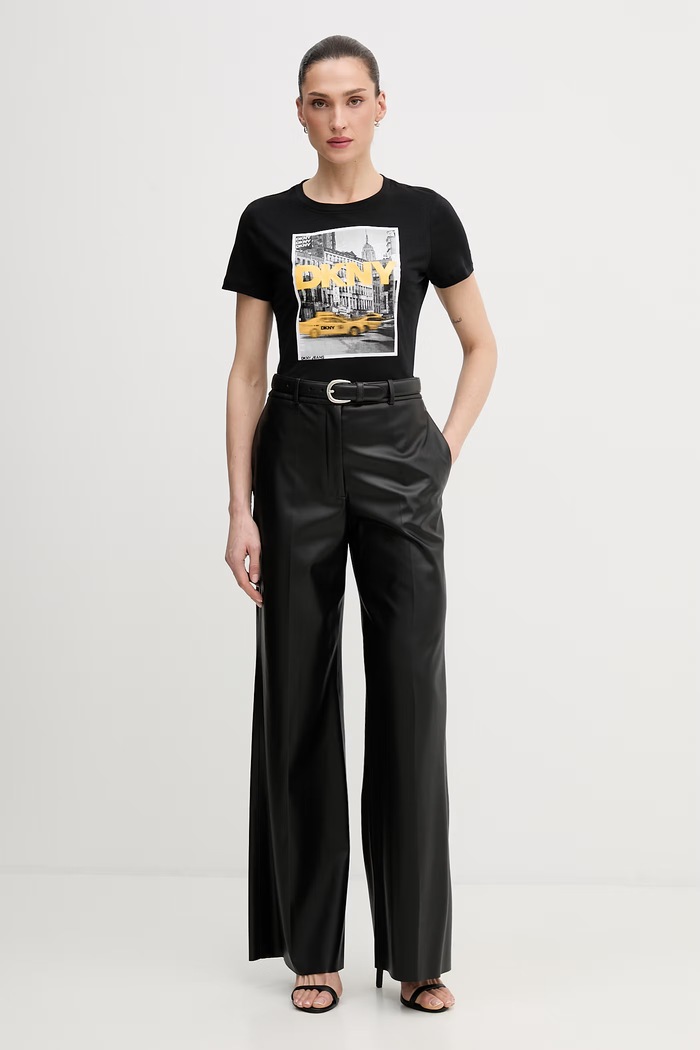 Dkny t-shirt DJ6T1749 czarny SS26
