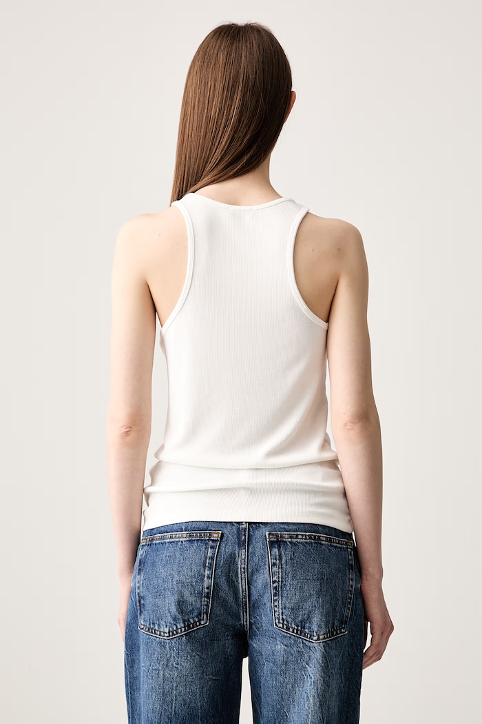 Clothing Anine Bing COLE TANK - CREAM Women's viscose top A.08.12206.IVY42 beige