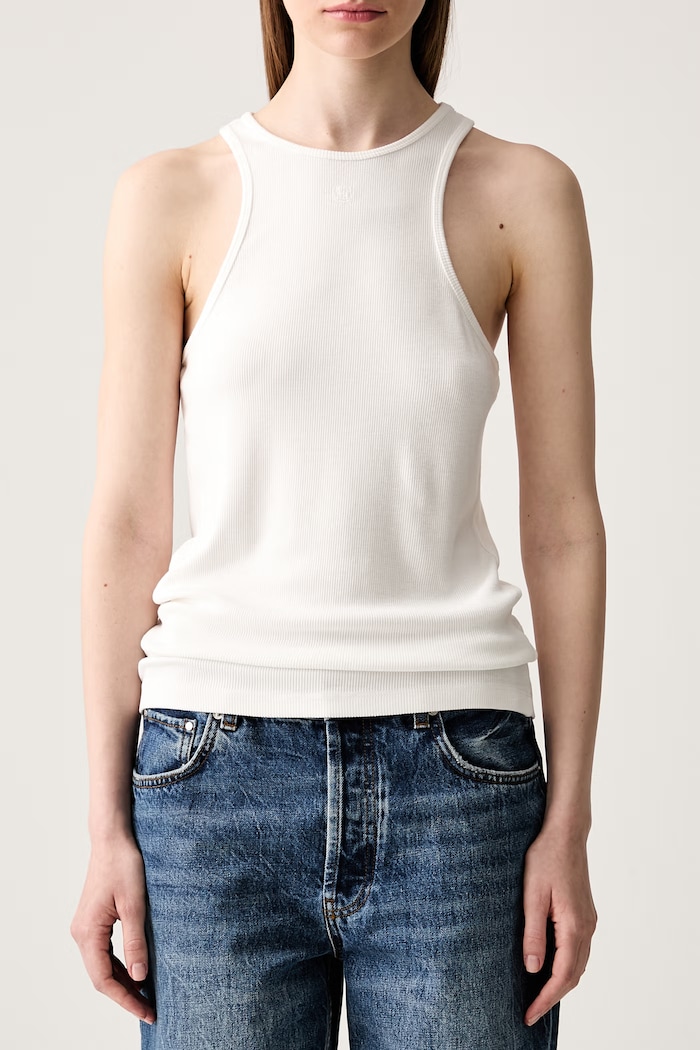 Anine Bing COLE TANK - CREAM Women's viscose top beige A.08.12206.IVY42