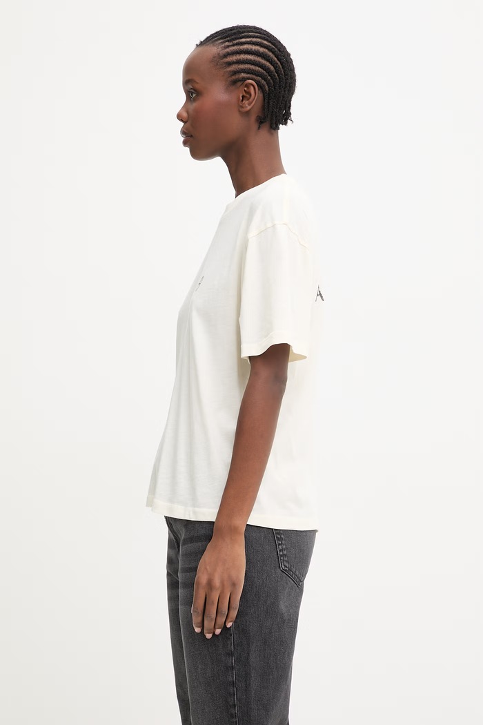 Anine Bing WAGNER TEE SOFT STENCIL Cream Women's Cotton T-shirt A.08.12383.WKHA2 beige SS26