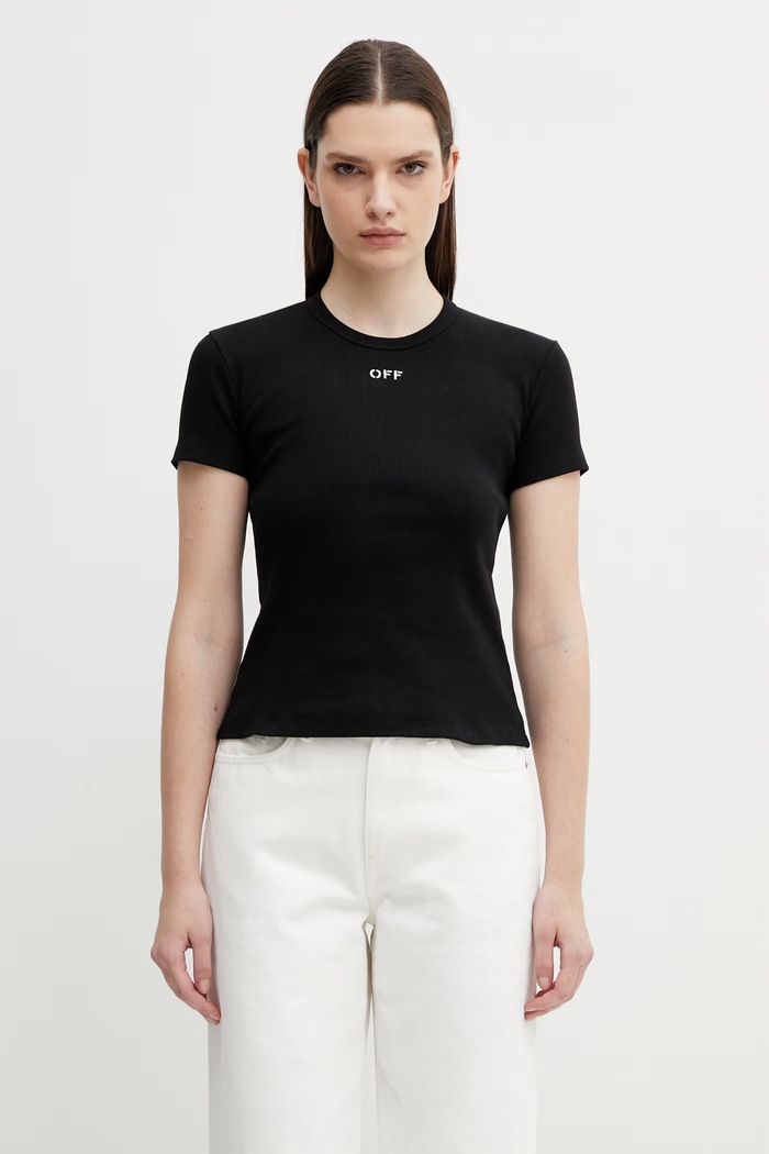 Off-White tricou Off Stamp uni negru 2AA065C99JER005