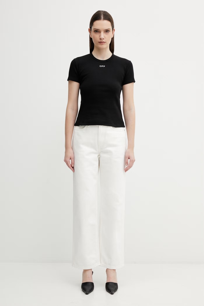 Off-White tricou Off Stamp 2AA065C99JER005 negru