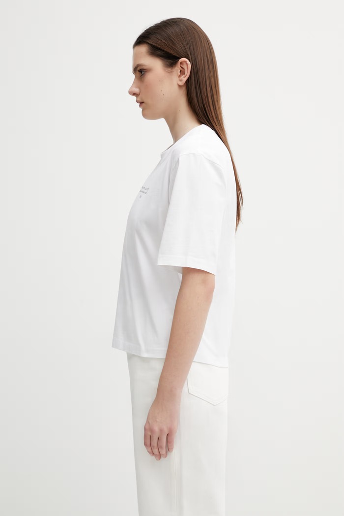 Off-White tricou din bumbac Statement Boxy 2AA124S26JER006 alb SS26