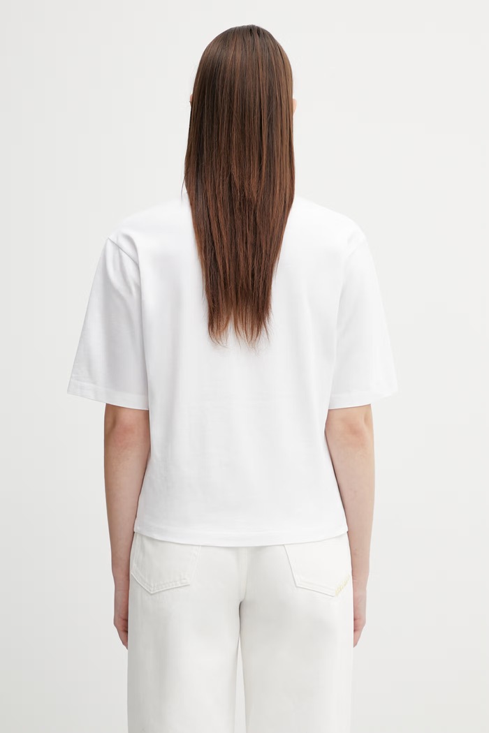 Îmbrăcăminte Off-White tricou din bumbac Statement Boxy 2AA124S26JER006 alb