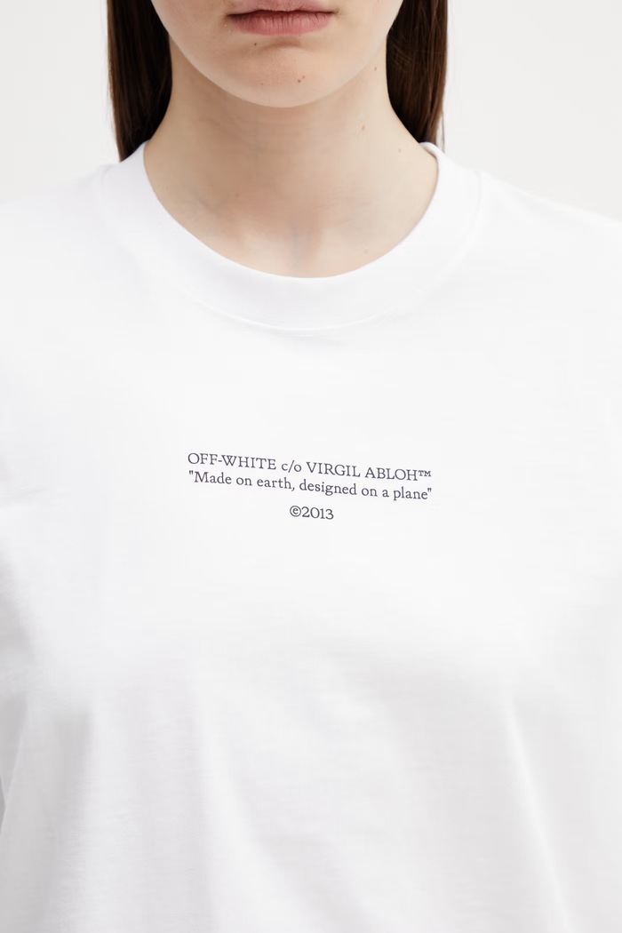 Off-White tricou din bumbac Statement Boxy alb 2AA124S26JER006