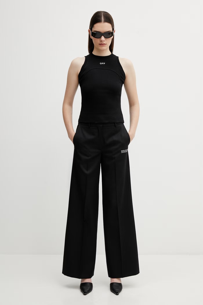 Off-White top Off Stamp 2AD236C99JER001 negru