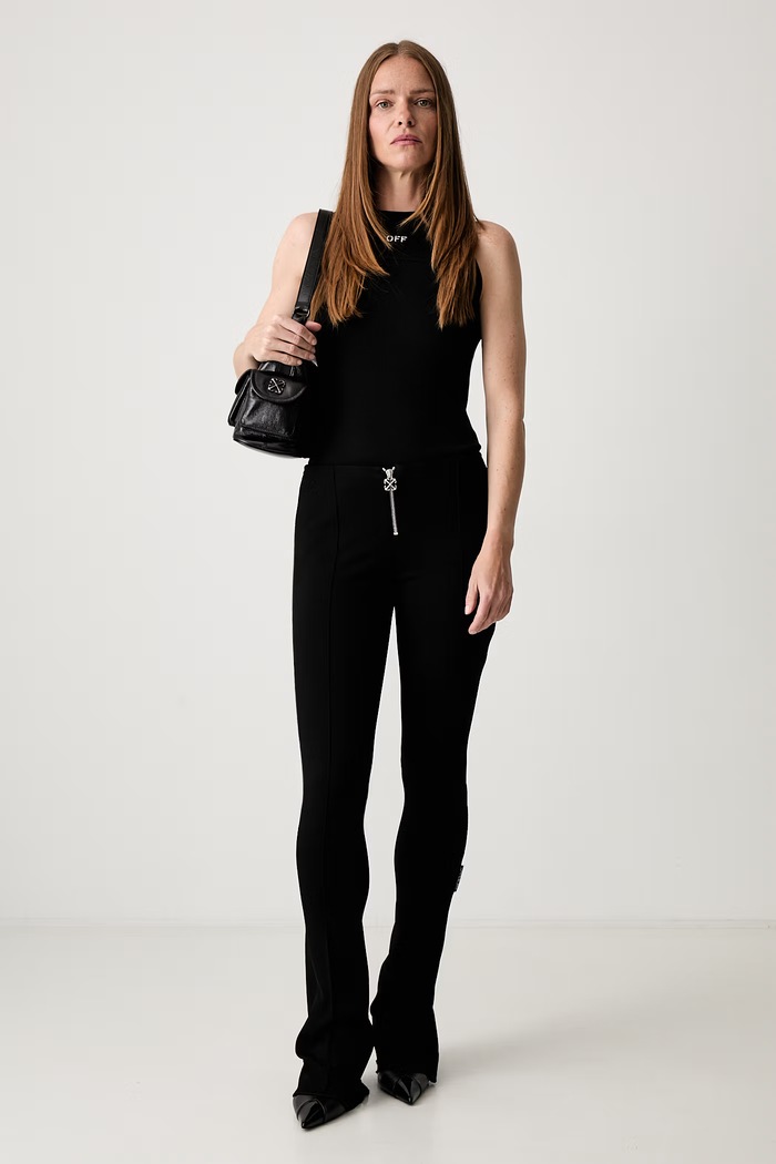Off-White Off Stamp top din bumbac cu elastan pentru femei 2AD236C99JER001 negru
