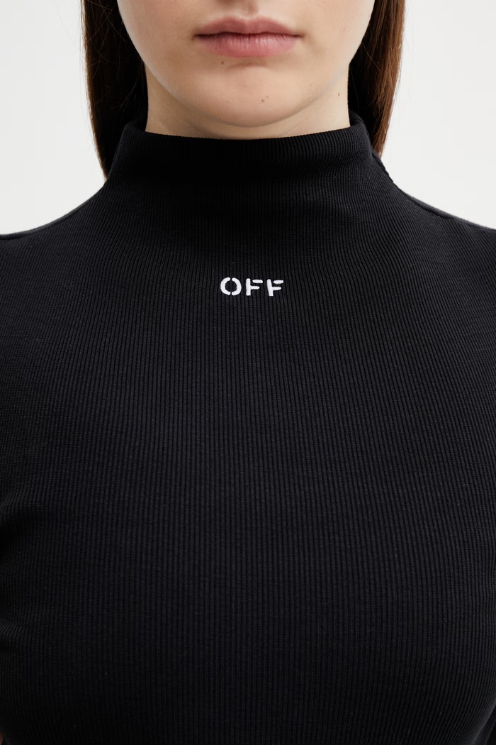 Off-White body bawełniane Off Stamp czarny 2DD04PS26JER001