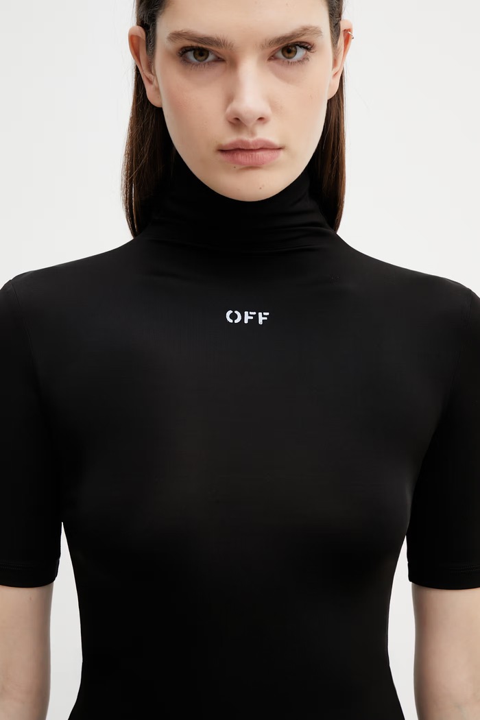 Off-White bluză Off Stamp negru 2AD137C99JER003