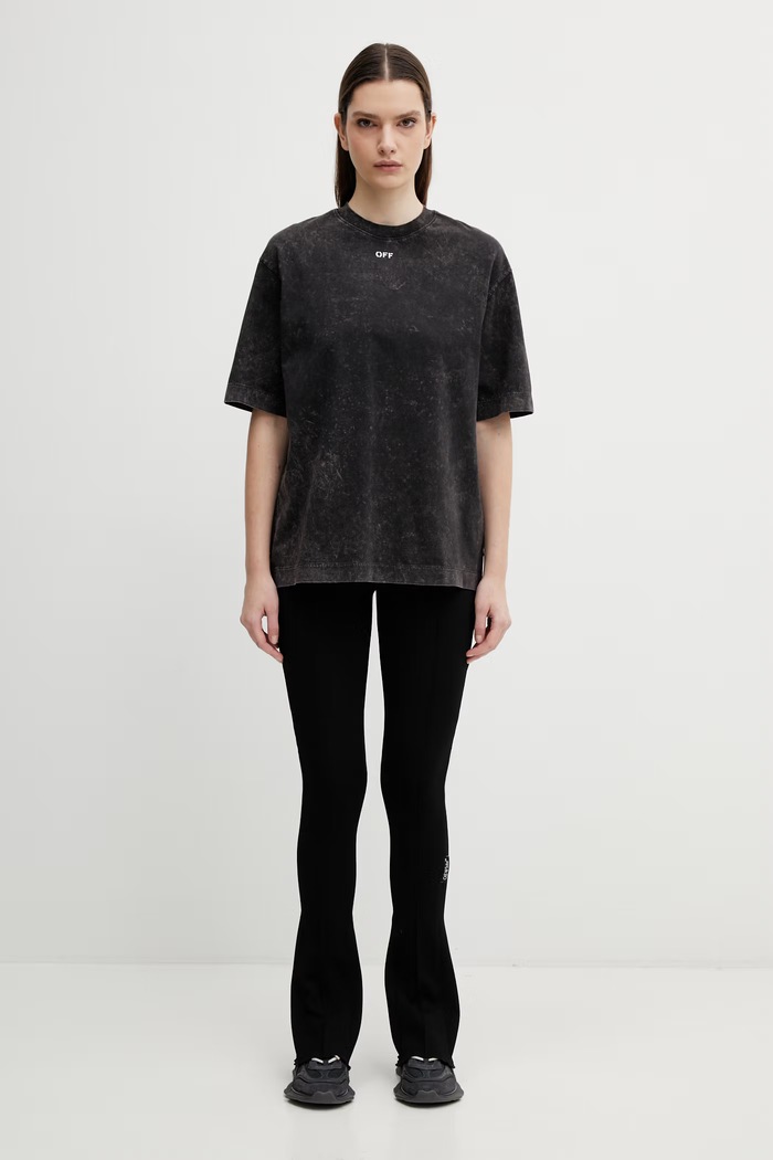 Off-White tricou din bumbac Arrow Confetti 2AA134S26JER001 negru