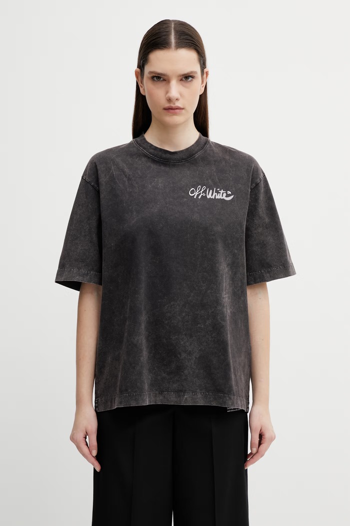 Îmbrăcăminte Off-White tricou din bumbac Off Marker 2AA134S26JER003 negru