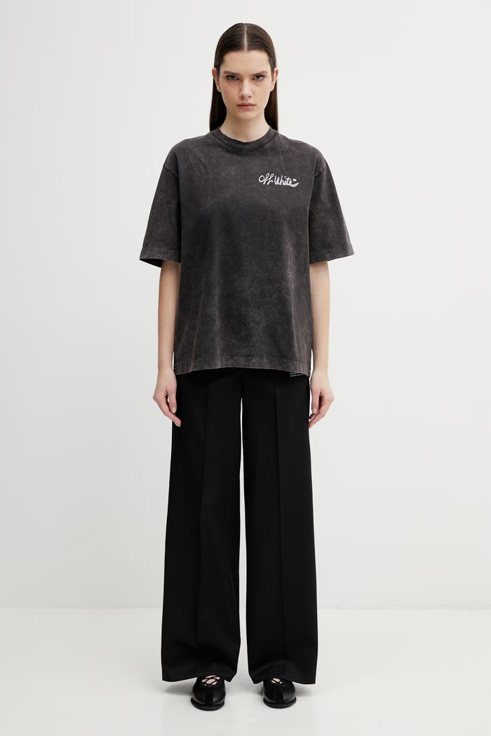Off-White tricou din bumbac Off Marker 2AA134S26JER003 negru