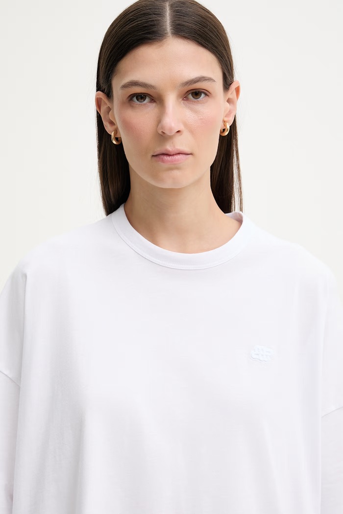 MUNTHE t-shirt női pamut LANSTER 261110626160 fehér
