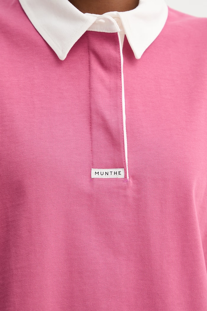 MUNTHE longsleeve bawełniany BECENT 261114026166 różowy