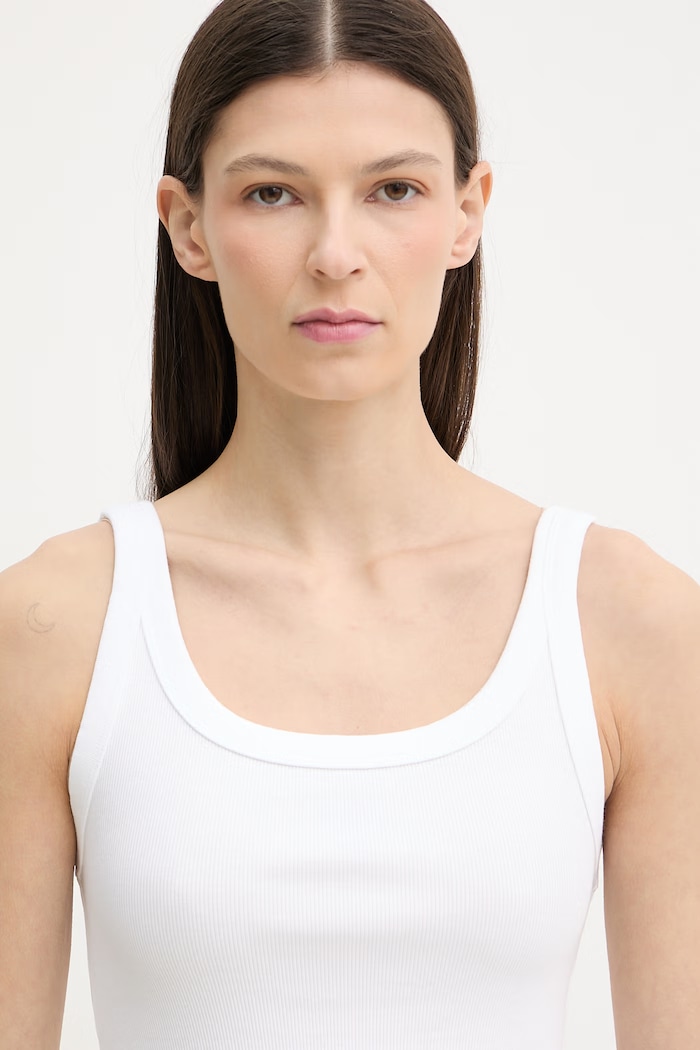 Levi's top damski ESSENTIAL RIBBED TANK biały 005IN