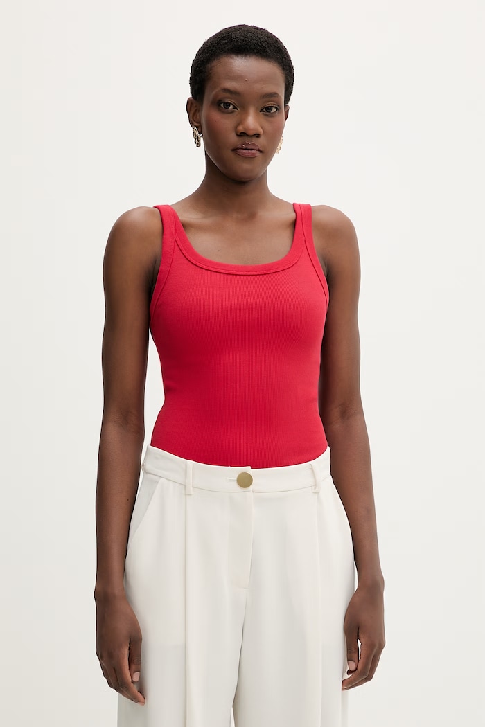 Levi's top dámsky ESSENTIAL RIBBED TANK červená 005IN