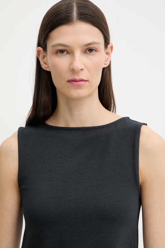 Levi's top dámsky s bavlnou SL BOATNECK čierna 005IZ