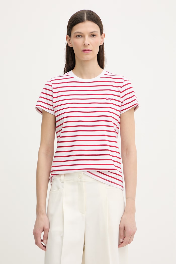 Levi's tricou basic perfect pentru femei, din bumbac alb 39185.0417
