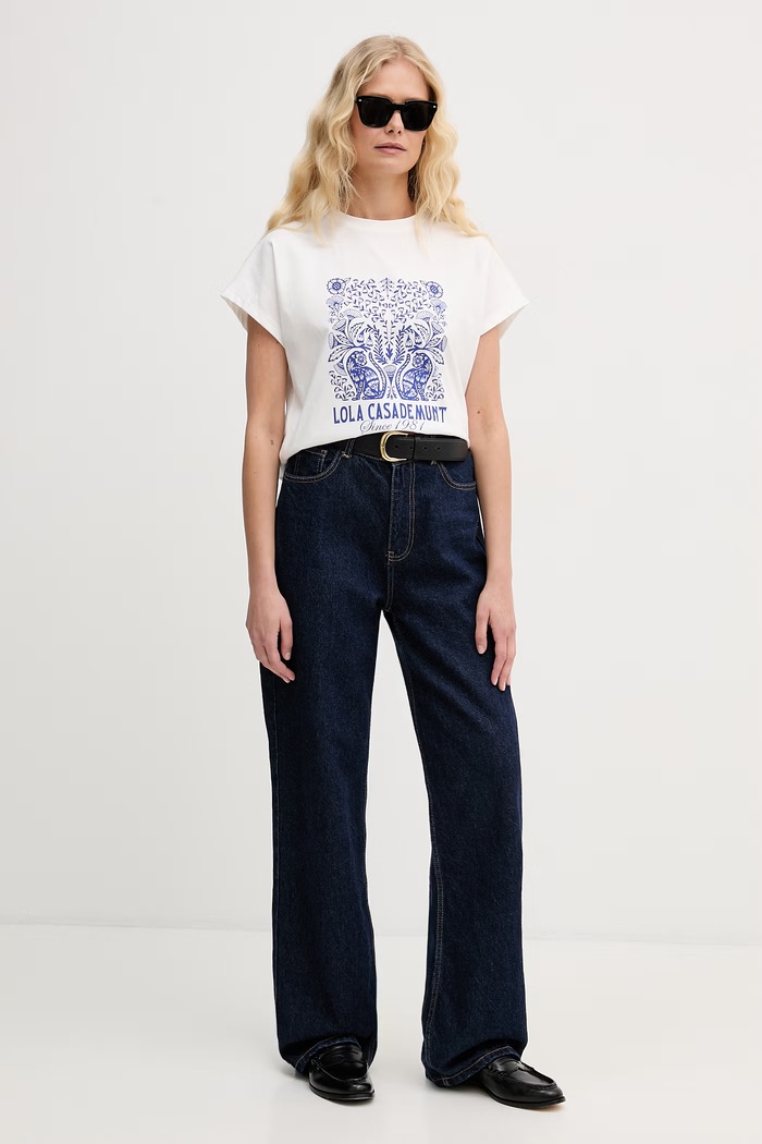 Lola Casademunt T-shirt γυναικείο βαμβακερό LS2615110 λευκό SS26