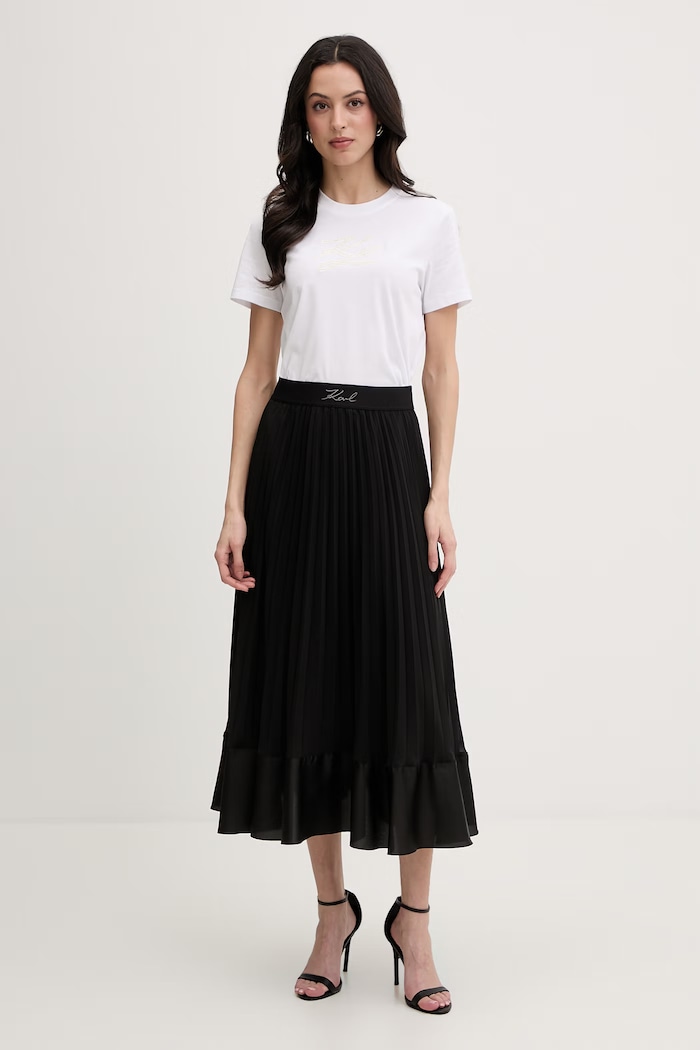 Karl Lagerfeld tricou pentru femei, din bumbac B2W17093 alb SS26