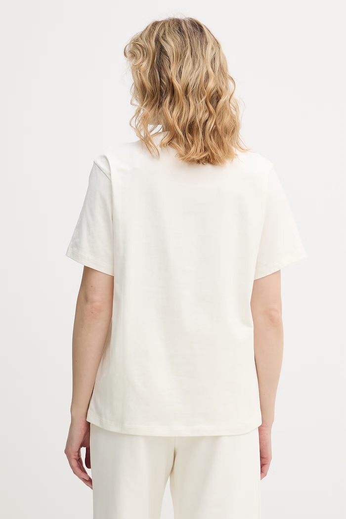 Dámske bavlnené tričko Karl Lagerfeld B2W17016 béžová SS26