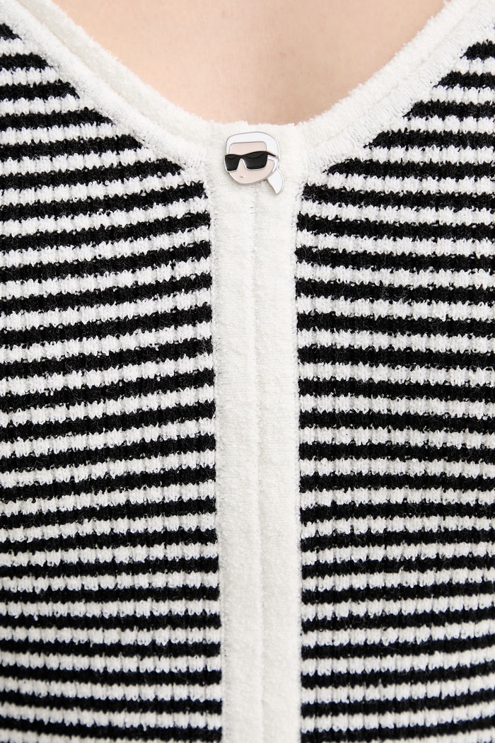 Dámsky top s bavlnou Karl Lagerfeld IKON B2W18016 čierna