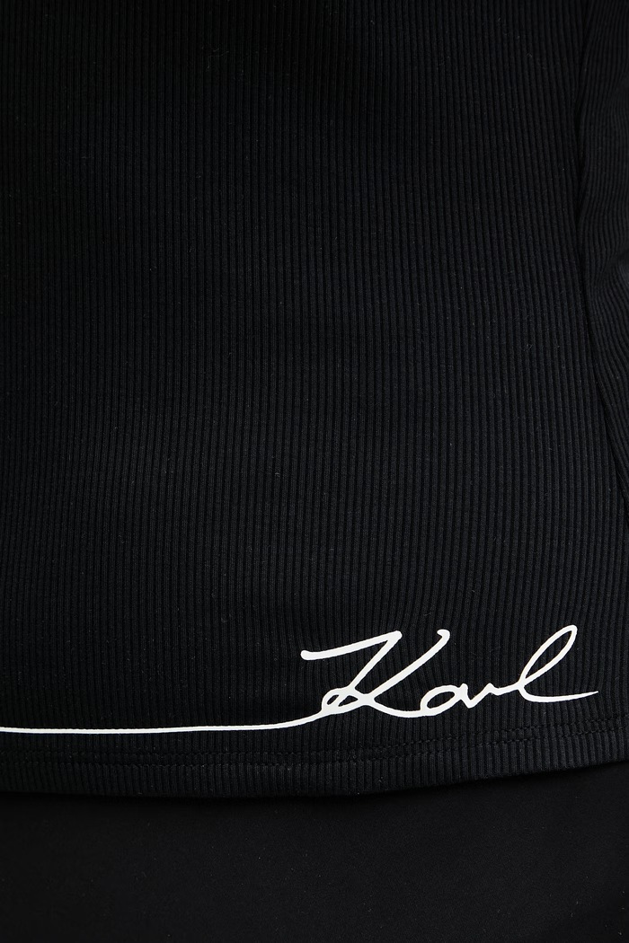 Karl Lagerfeld top dámsky z viskózy B2W44008 čierna