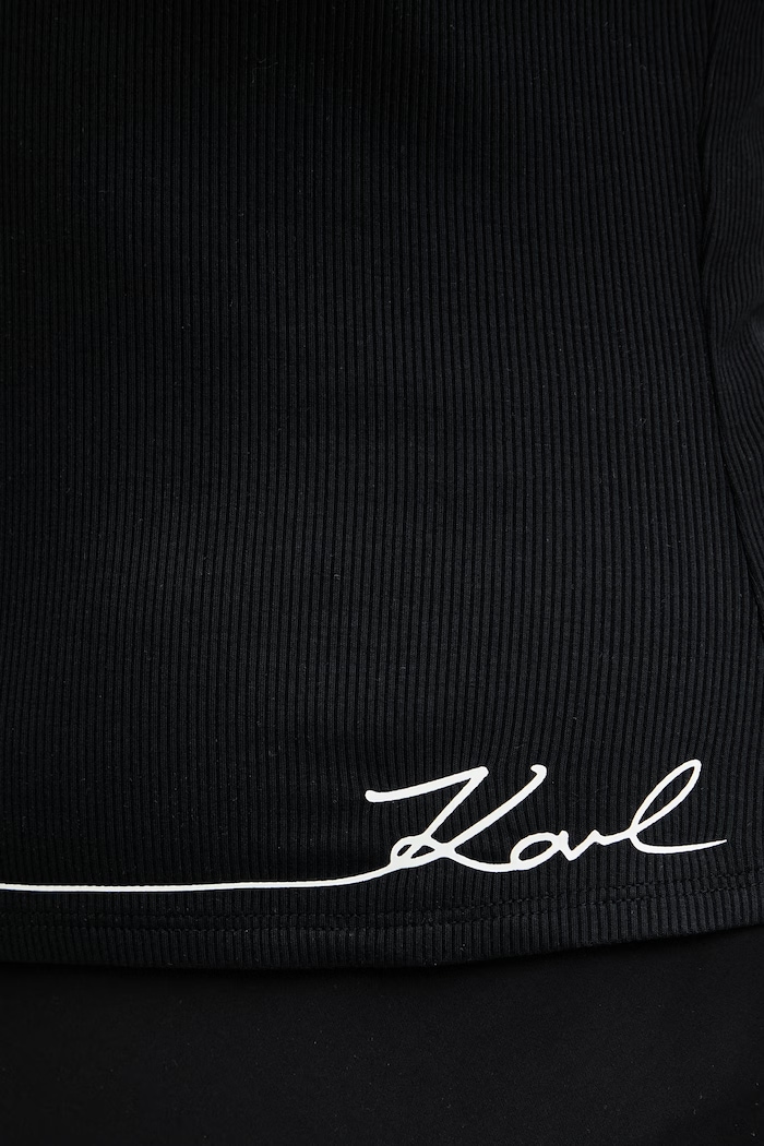Karl Lagerfeld top dámsky z viskózy B2W44008 čierna