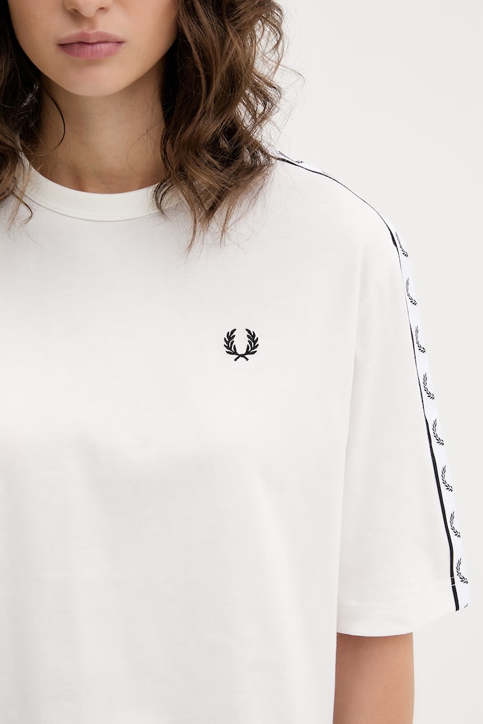 Bombažna kratka majica Fred Perry bela G2160