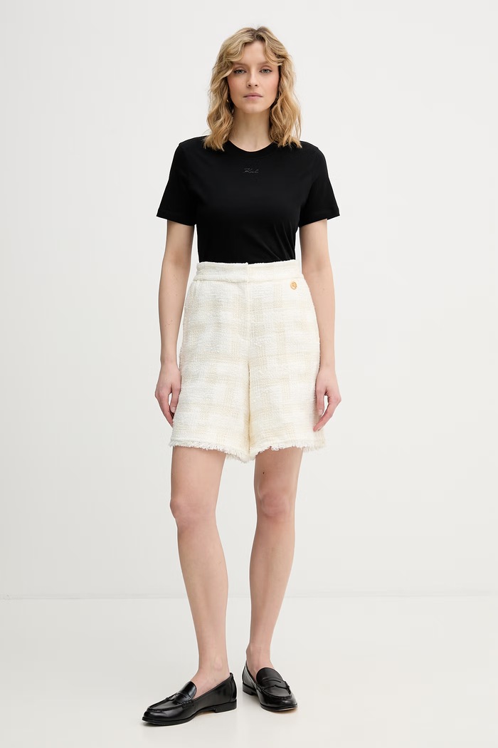 Karl Lagerfeld basic tričko dámske bavlnené B2W17094 čierna SS26