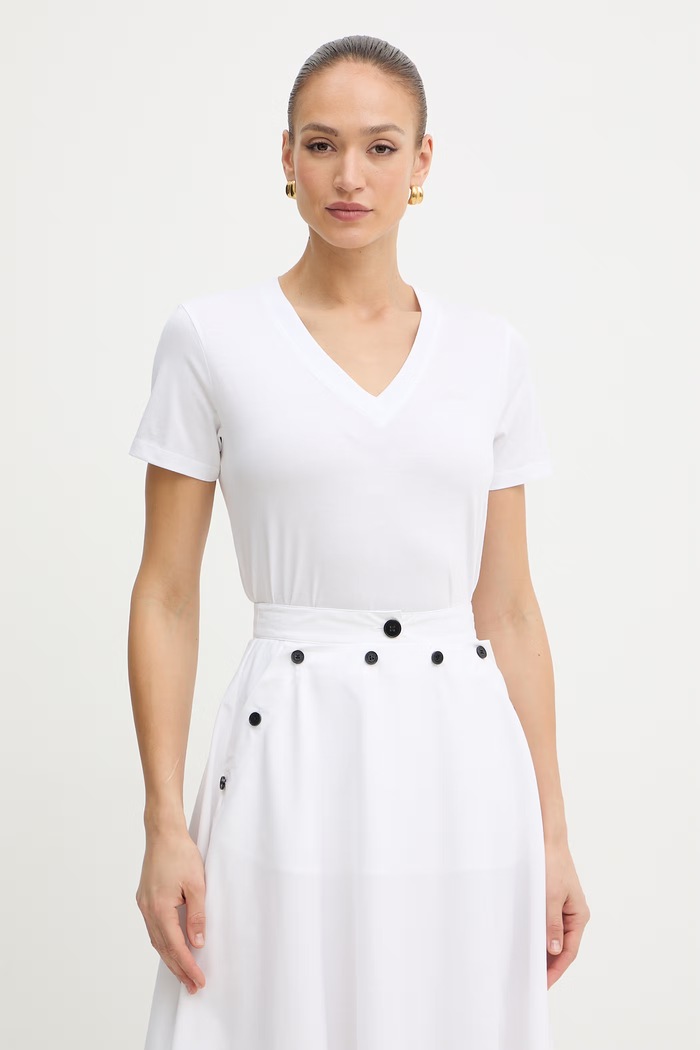 Karl Lagerfeld tricou pentru femei, din bumbac alb B2W17096