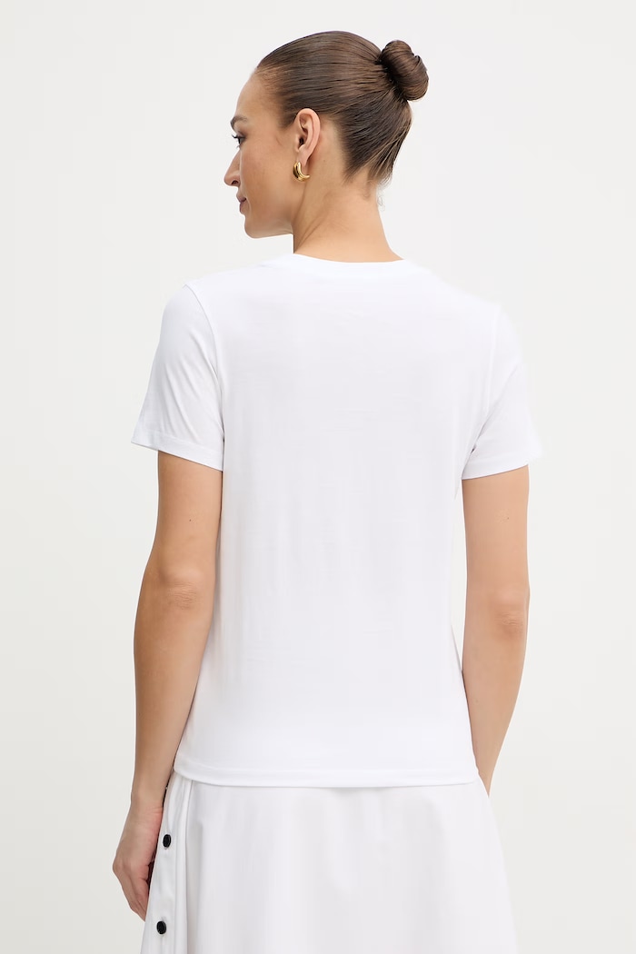 Îmbrăcăminte Karl Lagerfeld tricou pentru femei, din bumbac B2W17096 alb