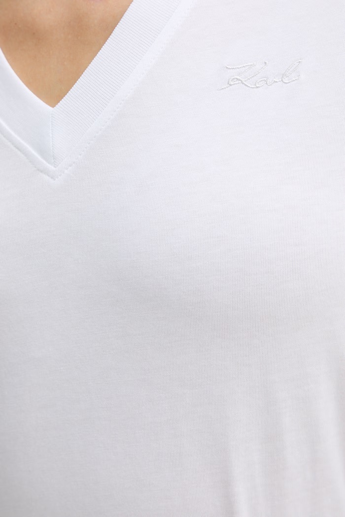Karl Lagerfeld tricou pentru femei, din bumbac B2W17096 alb