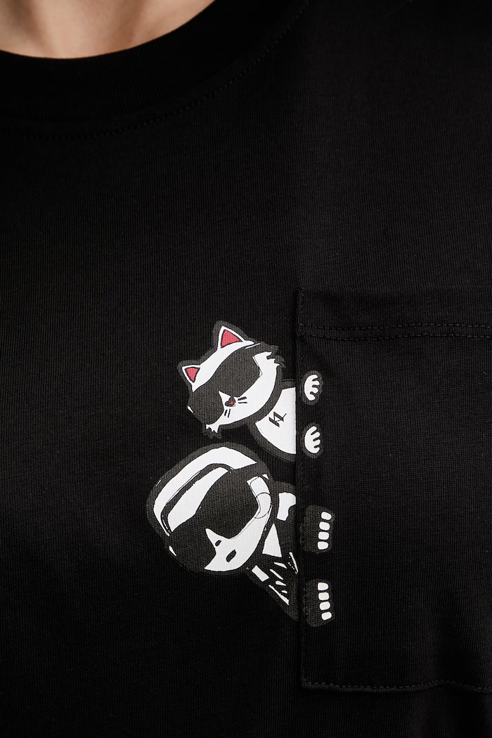 Karl Lagerfeld tricou pentru femei, din bumbac IKON B2W17081 negru