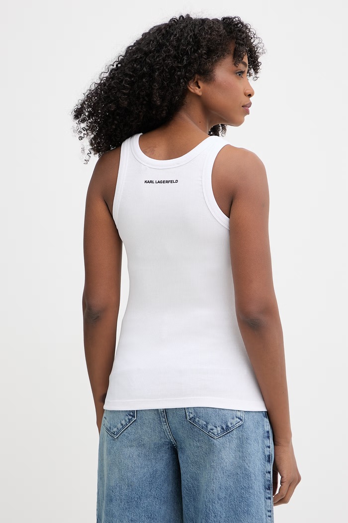 Îmbrăcăminte Karl Lagerfeld top pentru femei IKON B2W17099 alb