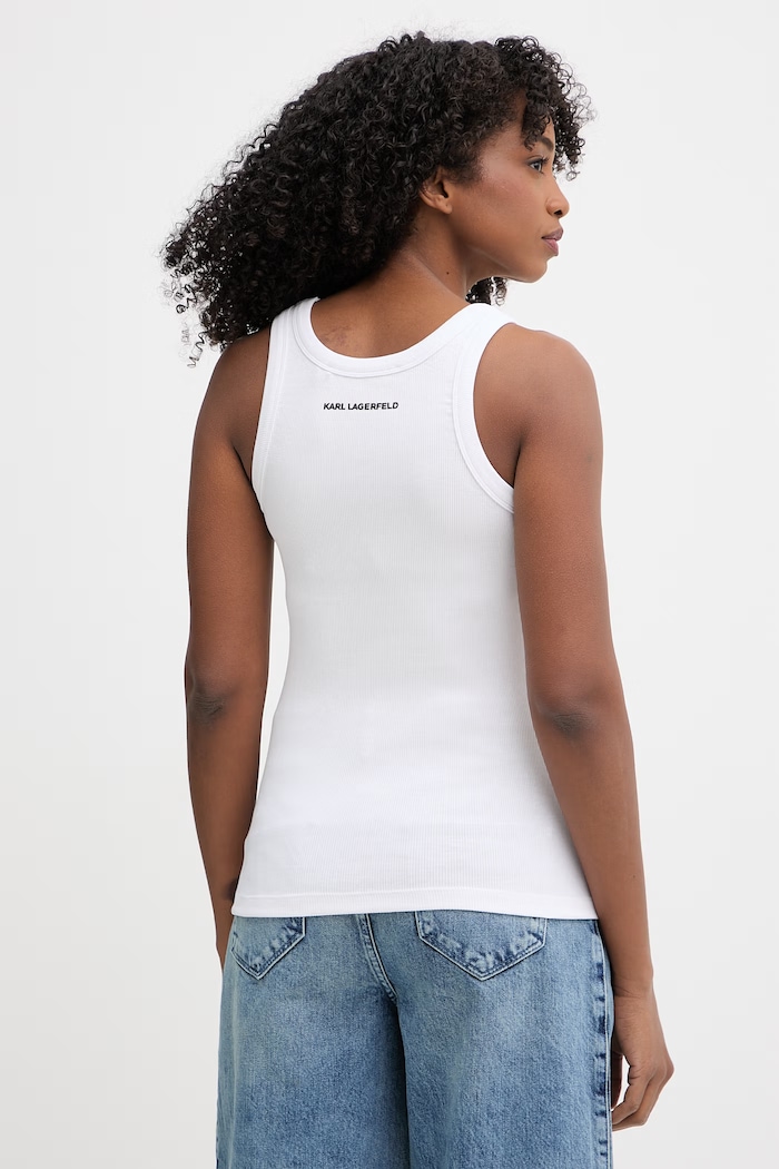 Îmbrăcăminte Karl Lagerfeld top pentru femei IKON B2W17099 alb