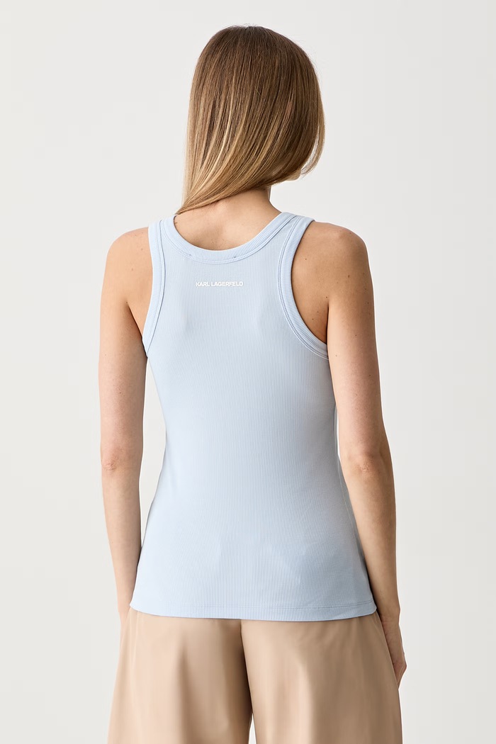 Oblečení Karl Lagerfeld top dámský IKON B2W17099 modrá
