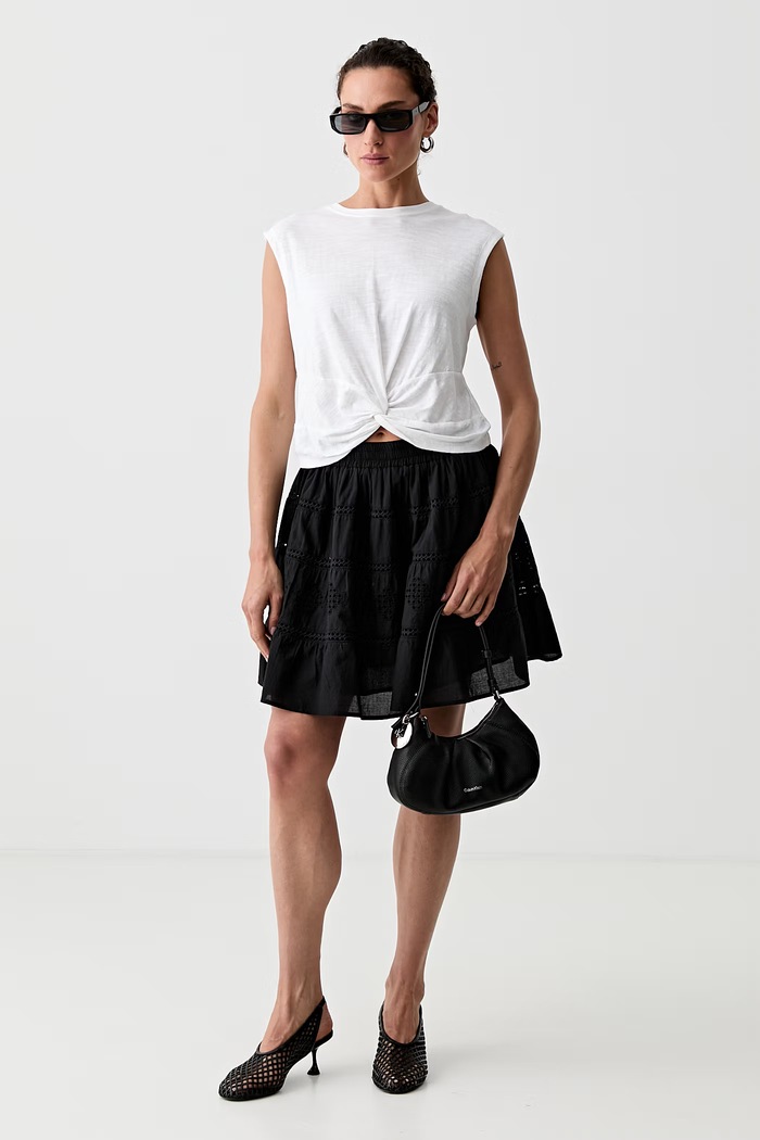 Levi's top dámský bavlněný TWISTED FEMME SS 005JP béžová SS26