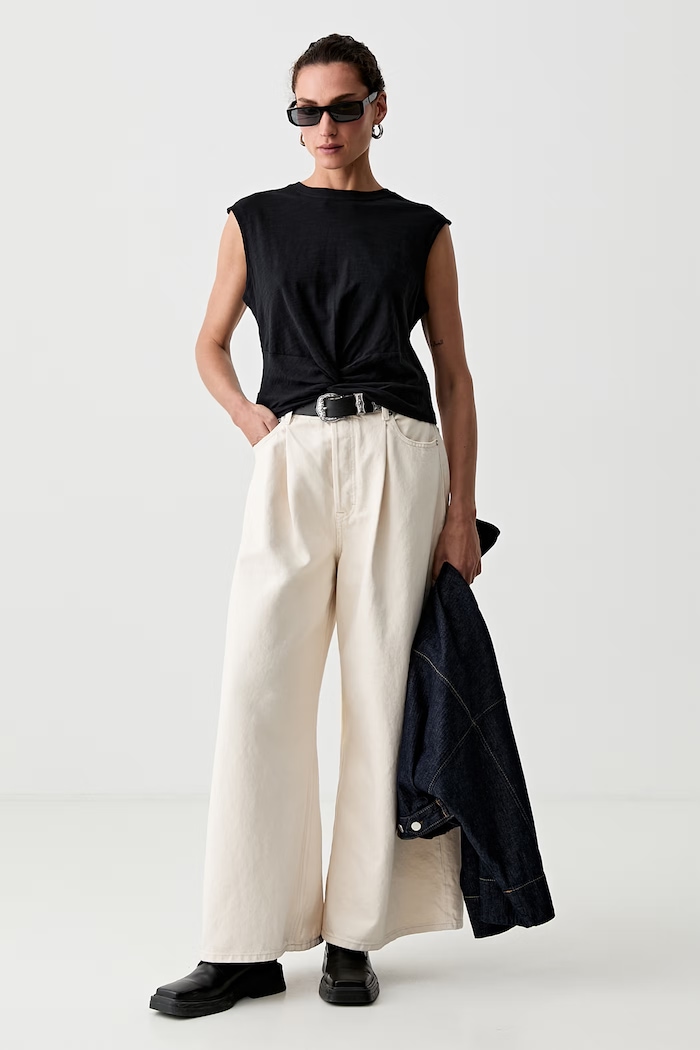 Levi's top dámský bavlněný TWISTED FEMME SS 005JP černá SS26